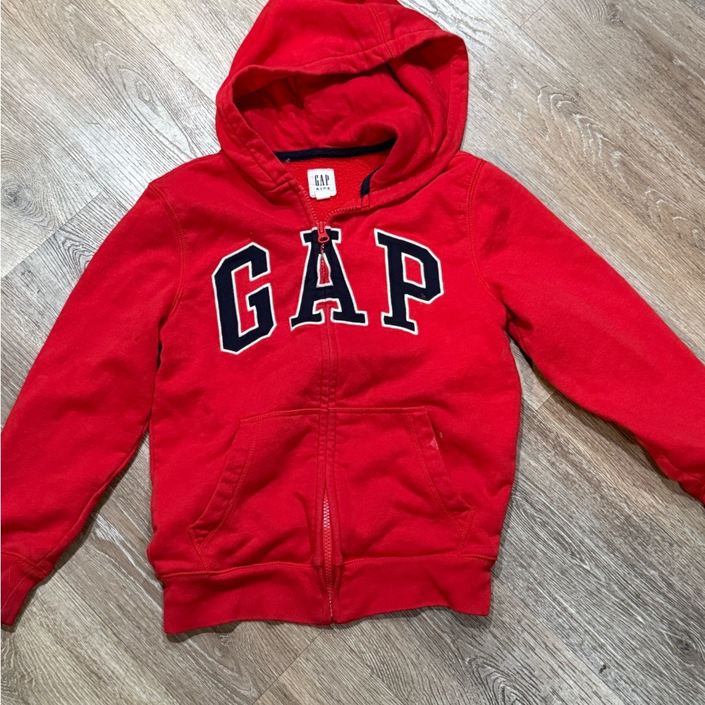 GAP Kids Bold Red Zip-Up Hoodie
